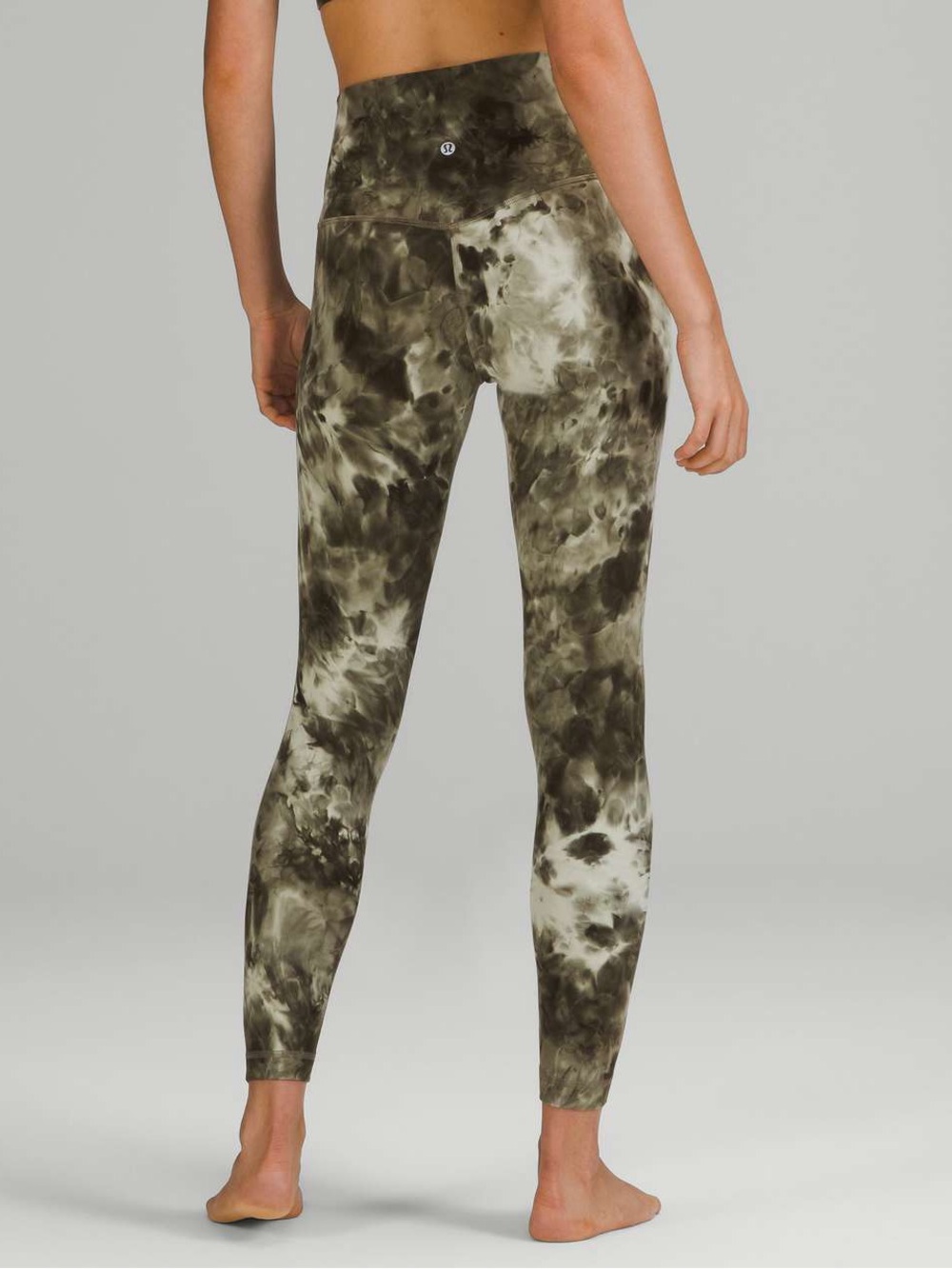 Lululemon Align High-Rise Leggings 28" Diamond Dye Light Sage Medium Olive Sz 10